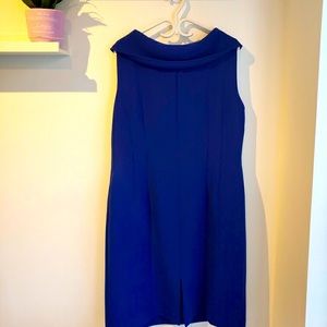 Royal Blue Tahiri shawl collar dress